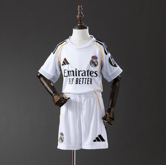 Conjunto de Criança Principal 2025 - Real Madrid 🇪🇸